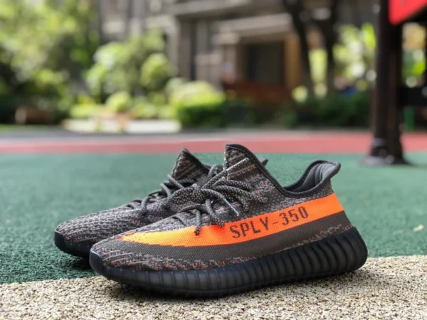 350v2 schwarz grau orange reines Original Adidas Yeezy 350 V2 schwarz grau orange Kokosnuss HQ7045