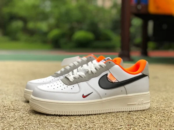 af1 weiß grau orange niedrig Nike Air Force 1 Low 07 AF1 Khaki Freizeitsneaker fb2364-016