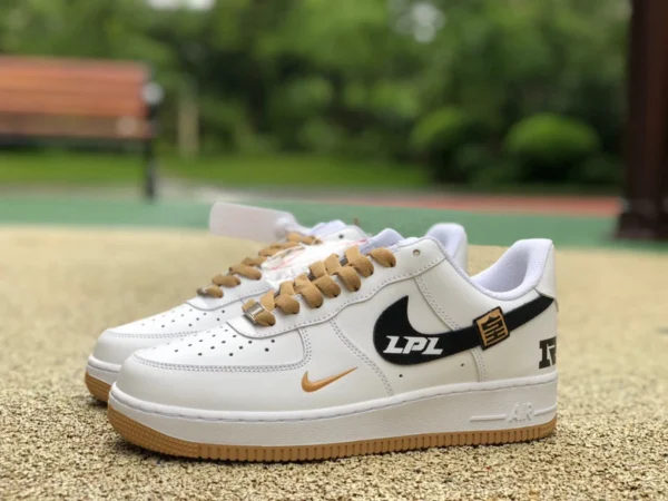 af1 weiß braun niedrig Nike Air Force 1 Low 07 AF1 khaki lässige Turnschuhe af1234-005