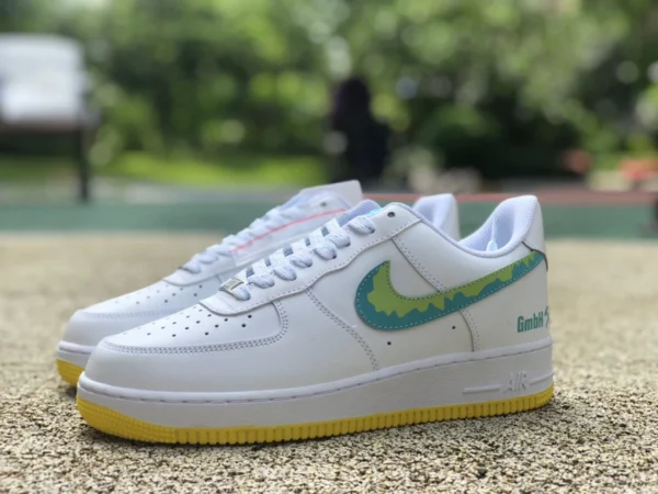 AF1 weiß grün gelb niedrig Nike Air Force 1'07 AF1 Air Force One Herren-Low-Top-Sneaker af1234-001