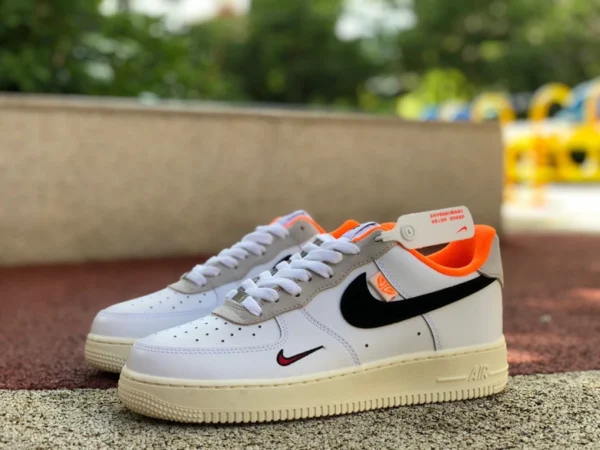 AF1 Off-White Orange Low Nike Air Force 1 Low '07 Low-Top Air Force One Sneakers DX3357-100