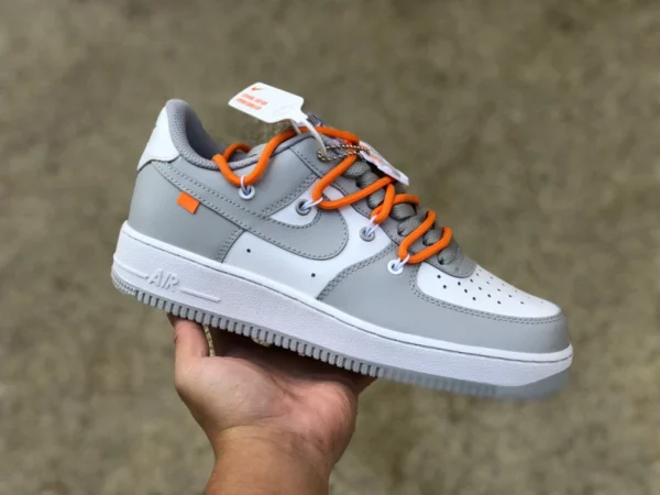 AF1 weiß grau orange Riemen niedrig Nike Air Force 1 '07 SE AF1 Air Force One Freizeitsneaker cv1724- 107