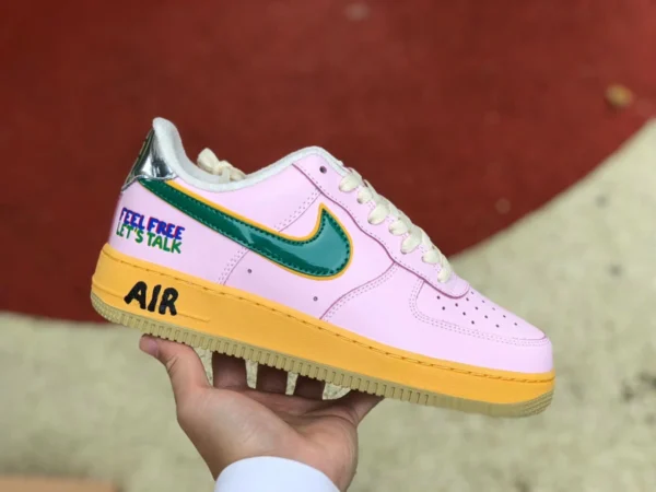 AF1 Pink Blau Grün Mandarin Ente Nike Air Force 1 „Feel Free“ Pink Blau DX2667-600