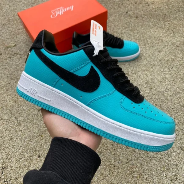 Air Force Lan Tiffany T IFFANY & CO./Tiffany x Nike Air Force1 LOW „11837“ Tiffany gemeinsame trendige Retro-Sneaker für Männer und Frauen, schwarzes Tiff