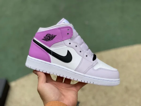 aj1mid weiß rosa lila reines Original Air Jordan 1 Mid AJ1 GS weiß rosa Retro Mid-Top-Basketballschuhe DQ8423-501