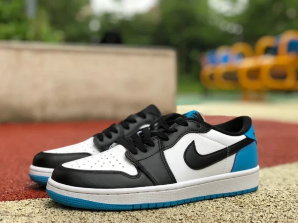 aj1 schwarz und weiß blau niedrig Air Jordan 1 Low OG „UNC“ aj1 Low Top schwarz und weiß blau cz0790-104