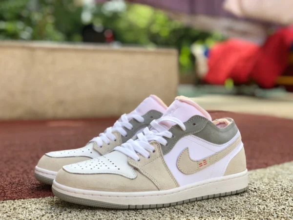 aj1 weiß grau kleiner OW Low-Top Air Jordan 1 Low AJ1 Low-Top weiß grau kleiner OW-Nähte Retro DN1635-100