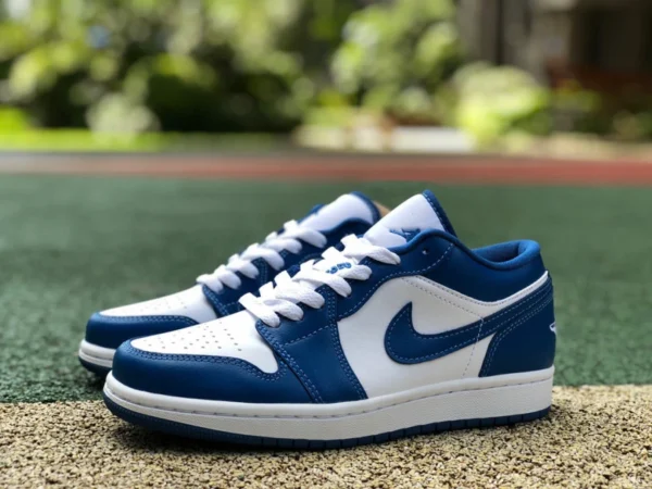 aj1 weiß blau low pure original Air Jordan 1 Low Marina Blue AJ1 weiß und blau Basketballschuhe DC0774-114