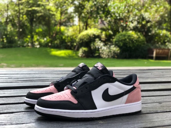 aj1 schwarz und weiß rosa niedrig Air Jordan 1 AJ1 Bleached Coral schwarz und rosa Low-Top-Basketballschuhe CZ0790-061