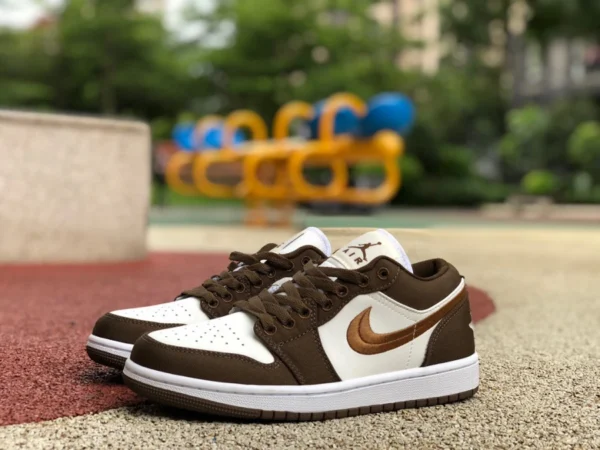 aj1 weiß braun niedrig Nike Air Jordan 1 Low SE „Brown Canvas“ Joe 1 Low Top weiß olivgrün DV0426-301