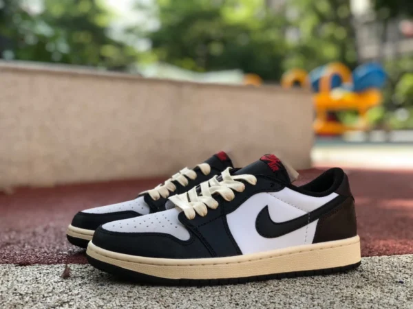 aj1 schwarz und weiß braun niedrig AIR JORDAN 1 RETRO LOW CZ0790-061