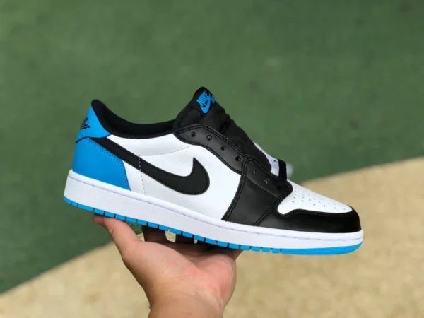 aj1 schwarz und weiß blau niedrig reines Original Air Jordan 1 Low OG „UNC“ aj1 niedrig schwarz und weiß blau cz0790-104