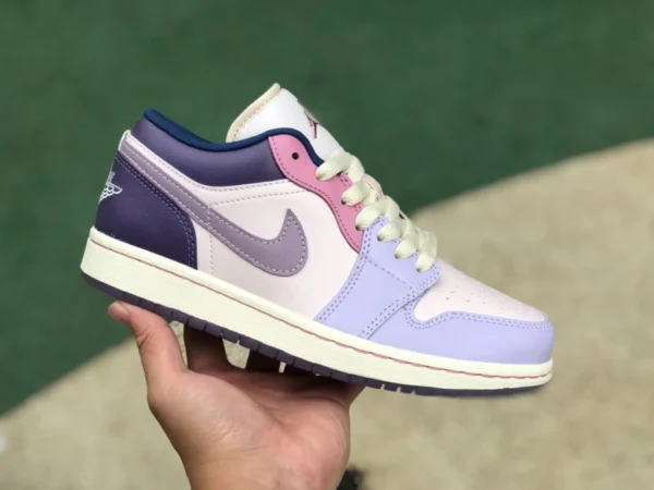 aj1 pink purple low pure original Air Jordan 1 Low AJ1 Easter pink lila Damen-Low-Top-Basketballschuhe DZ2768-651