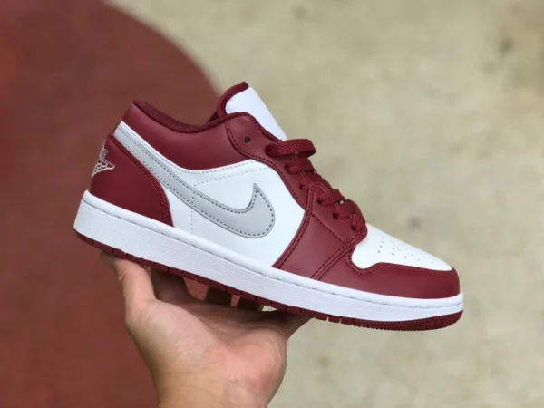 aj1 Bordeaux rot niedrig Air Jordan1 Low AJ1 Bordeaux rot Low-Top-Basketballschuhe 553560-615