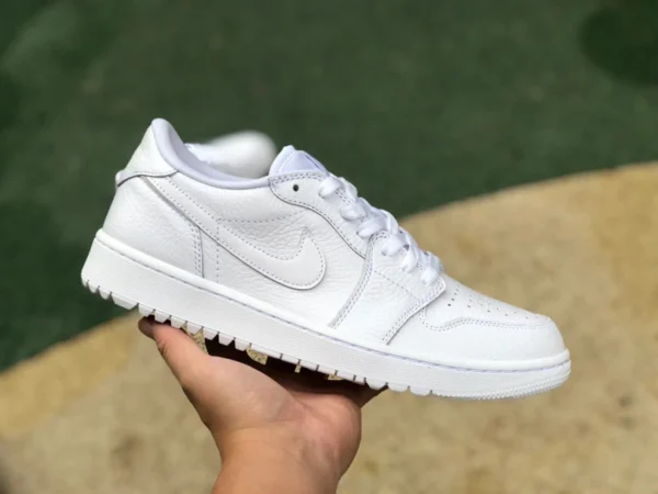 aj1 reinweißer Low-Top-Golf, reiner Original-Air Jordan 1 Low AJ1 Golf Triple White, reinweißer Low-Top-Retro-Basketballschuh DD9315-101