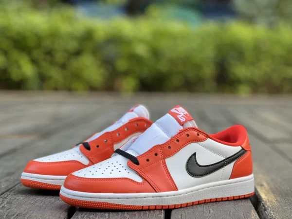 aj1 weiße Schnalle niedrig Air Jordan 1 OG AJ1 weiß orange weiße Schnalle Basketballschuhe CZ0775-CZ0790-801