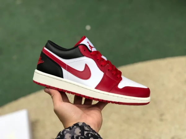 aj1 weiß rot schwarz niedrig reine Original Air Jordan 1 Low AJ1 weiß rot schwarz Chicago Low-Top-Retro-Basketballschuhe DC0774-160