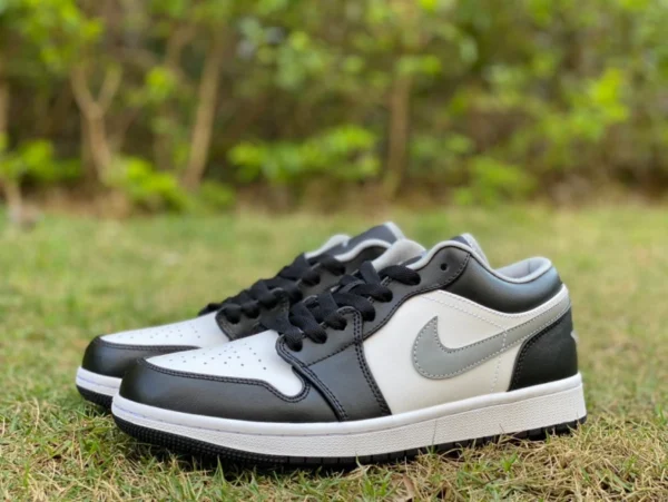 aj1 schwarz-weiß-grauer Low-Top-Pure-Original Air Jordan 1 Low AJ1 schwarz-grauer Shadow-Low-Top-Basketballschuh 553558-040