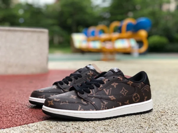 aj1 barb low-top lv joint braun Travis Scott x Nike Air Jordan 1 Low AJ1 joint lv low-top-sneaker TS joint barb DM7866-