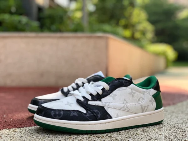 aj1 barb low-top lv joint weiß und grün Travis Scott x Nike Air Jordan 1 Low AJ1 joint lv low-top-sneaker TS joint barb DM7866-