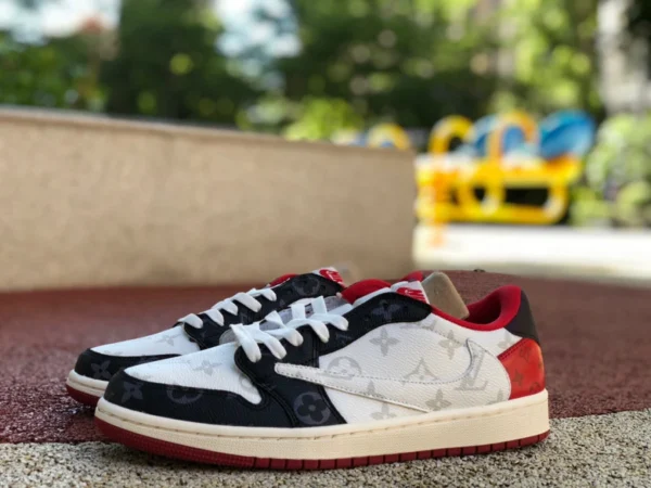 aj1 barb low-top lv joint weiß rot schwarz Travis Scott x Nike Air Jordan 1 Low AJ1 joint lv low-top-sneaker TS joint barb DM7866