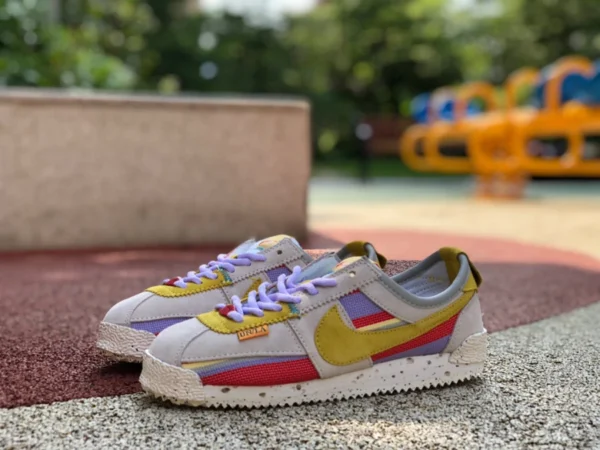 Forrest un beige lila gelb Union x Nike Cortez retro lässig Forrest DR1413-100