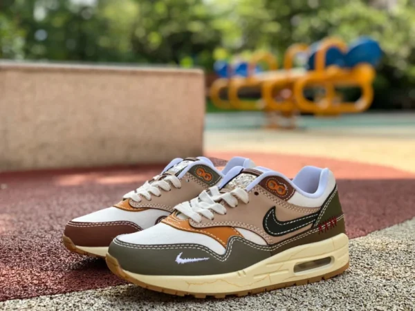 Max1 weiß braun grün Nike Air Max 1 weiß braun grün Wabi Sabi Retro Casual Low-Top-Laufschuhe DQ8656-133