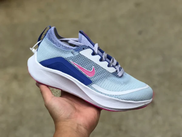 Zoom Fly4 weiß blau rosa Nike Zoom Fly 4 Nike dämpfende Carbonplatte Marathon Männer und Frauen laufen CT2401-003