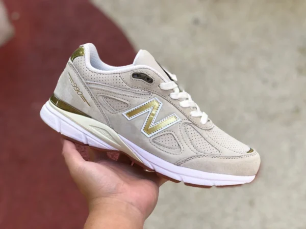 NB990m Weißgold New Balance 990 V4 40th Anniversary Limited Red Label graue Retro-Laufschuhe M990AG4