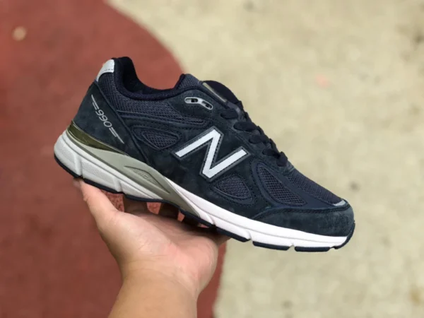 Nb990 Marineblau NEW BALANCE M990NV4 Amerikanische Marineblaue Retro-Joggingschuhe für Paare im Präsidentenstil