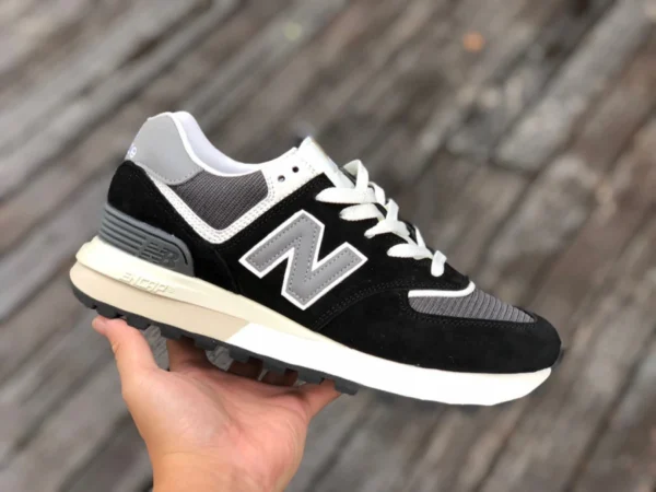 NB574 Schwarz und Grau New Balance 574 Series Legacy marineblaue Retro-Freizeitlaufschuhe u574lgg1