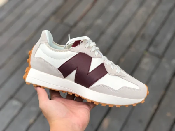 NB327 White Wine Red Raw Rubber President Pure Original New Balance NB327 Series Retro-Sport-Freizeitschuhe MS327ka