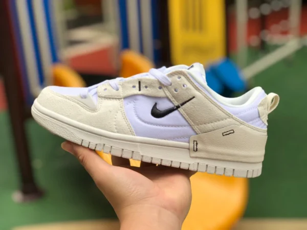 Dunk White Rice Recycling Nike Dunk Low Disrupt 2 „Malachite“ Retro Casual Sneakers Damen Off-White Malachite Recycelbares Material DH4402-101