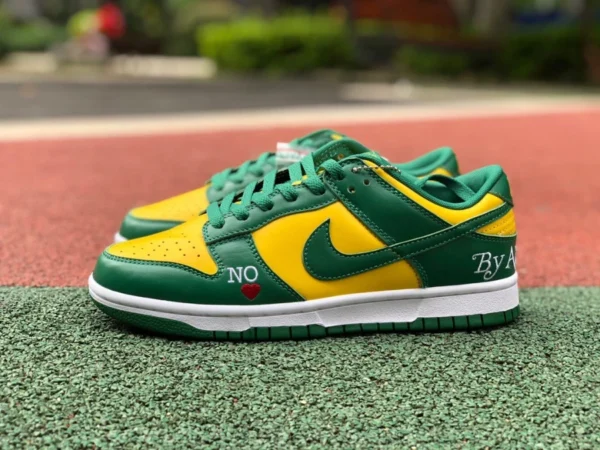 Dunk Brasilianische Liebe nike Dunk low low-top-Skateboardschuhe Brasilianische grüne und gelbe Liebe do7412-983