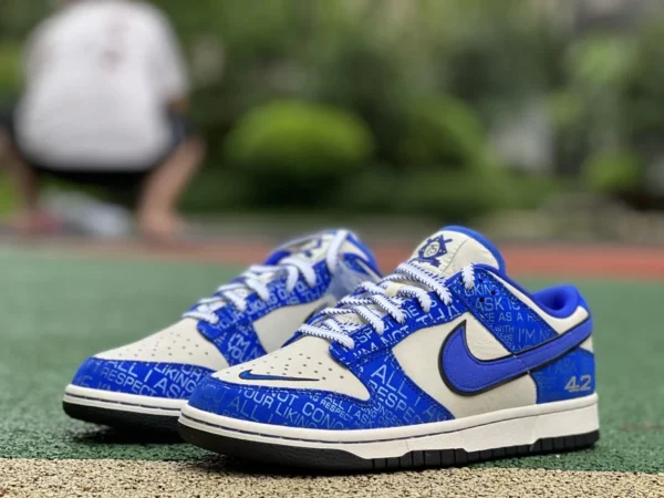 Dunk Weiß und Blau 75th Anniversary Pure Original Nike Dunk Low75th Anniversary „Jackie Robinson“ Legend Nr. 42 DV2122-400