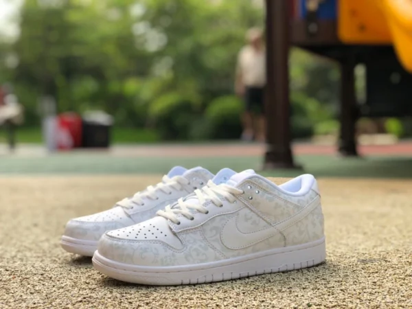 Dunk weißes Muster Nike Dunk Low Triple White reinweiße Sport-Sneaker DD1503-109