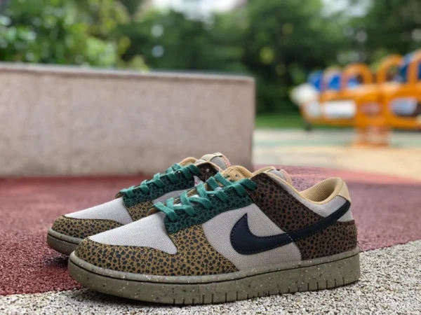 Dunk Zackenbarsch braun niedrig Nike Dunk Low „Safari“ brauner Zackenbarsch Retro-Freizeitsneaker DX2654-200