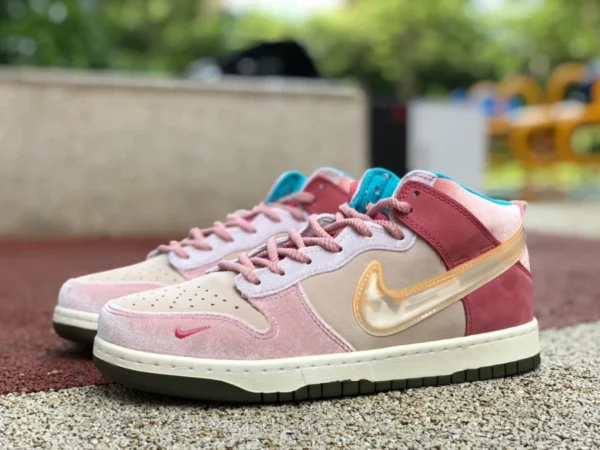 Dunk Soft Pink Strawberry Hochwertige Nike Dunk Soft Pink Strawberry Milch-Wildleder-Joint-Mid-Top-Freizeit-Sneaker DJ1173-600