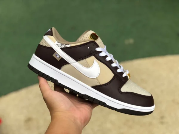 Dunk Brown Gold Pure Original Nike Dunk Low Brown Gold Schuhschnalle klassische Freizeit-Sneaker DX6060-111