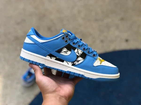 Dunk North Carolina Blue Graffiti Niek Dunk Low DD1503-100