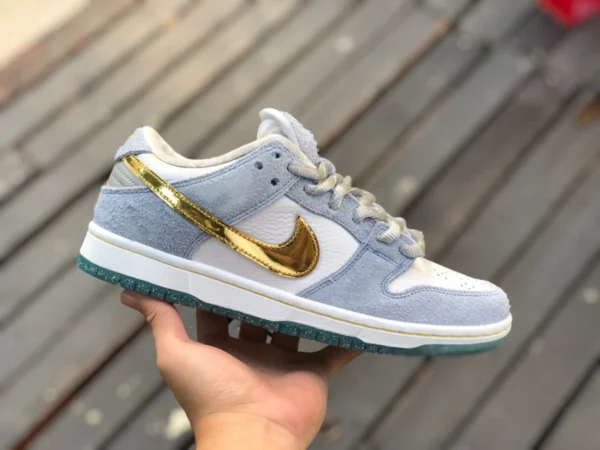 Dunk Frozen Nike SB Dunk Weiß Blau Gold Valentinstag Frozen Herren- und Damenschuhe DC9936-100