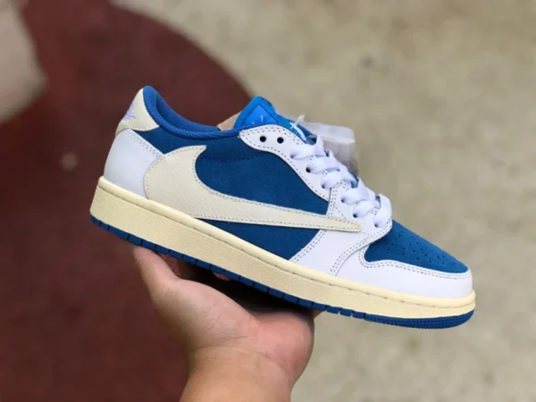 aj1 barb low top weiß blau Travis Scott Air Jordan 1 AJ1 low top barb TS joint DQ4277-212