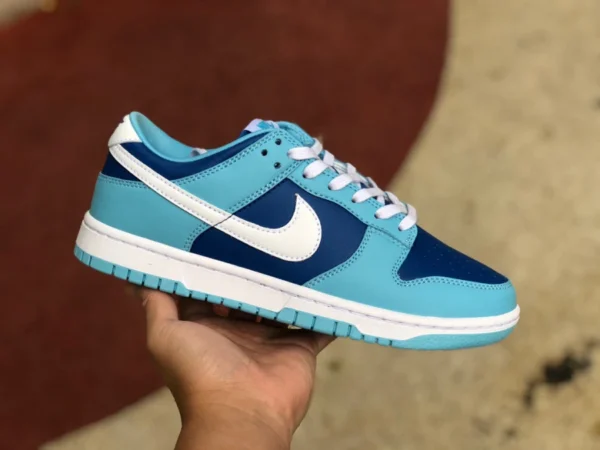 Dunk blau niedrig Nike Dunk Low Retro QS Argon North Carolina blau weiß blau lässige Anti-Rutsch-Schuhe DM0121-400