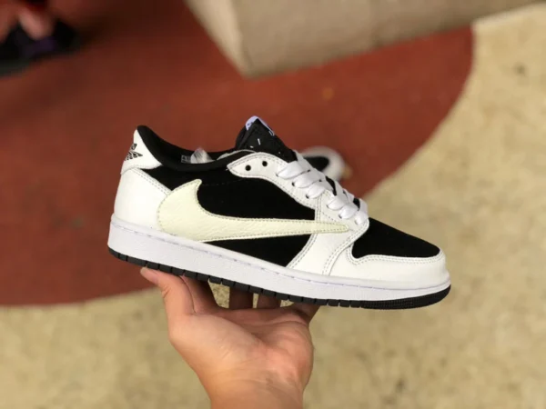 aj1 barb low-top schwarz-weiß pandaz Travis Scott x Air Jordan 1 Low low-top barb TS joint turnschuhe DM7866-101