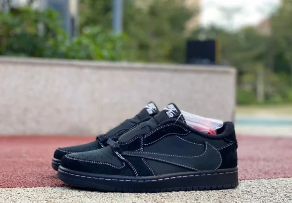 aj1 Barb Low Black Cat Cost-Effective Edition Travis Scott x Air Jordan 1 Low OG „Black Phantom“ Barb 5.0 DM78