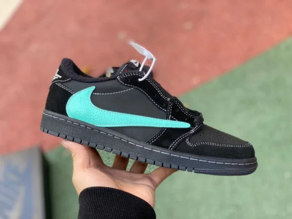 aj1 barb low-top schwarz Tiffany T IFFANY & CO./Tiffany x Travis Scott x Air Jordan 1 Low „11837“ dz1382-001