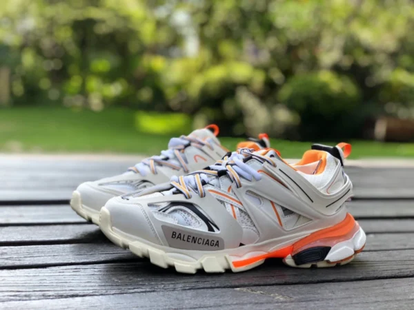 Balenciaga 3.0 Weiß Orange Balenciaga Track Modische atmungsaktive Papa-Schuhe