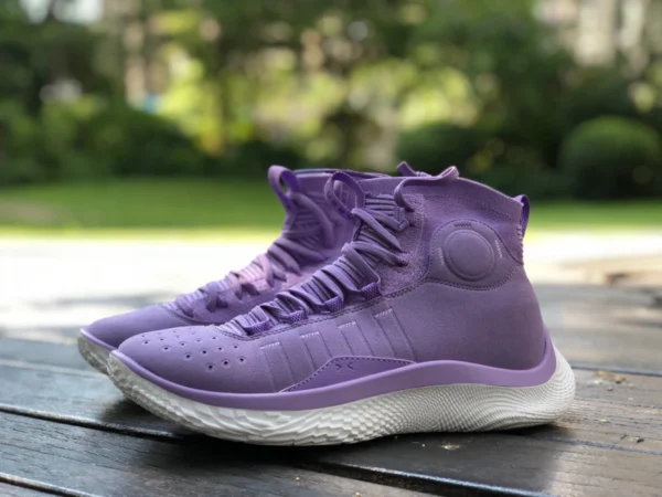 Under Armour Curry 4. Generation lila und weiß Under Armour Curry 4 Flotro Curry 4. Generation Nachbildung von praktischen, verschleißfesten High-Top-Basketballschuhen 3024861-500