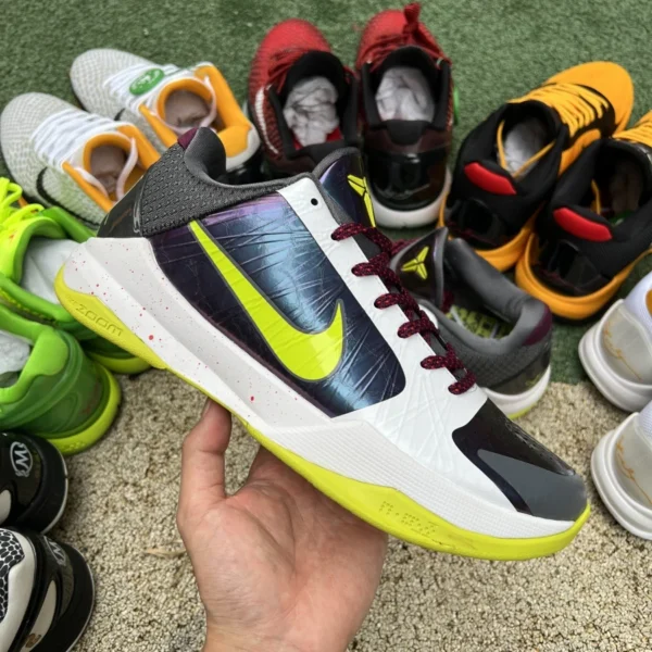 Kobe 5 Clown S2 reines Original-Topprodukt Nike Kobe 5 ZK5 Kobe 5. Generation Clown Lila Gold Lakers Bruce Lee CD4991-100