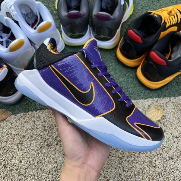 Kobe 5 schwarz Lakers Lila Gold S2 reines Original-Topprodukt Nike Kobe 5 Protro Lakers Kobe Lakers lila und goldene Basketballschuhe CD4991-500